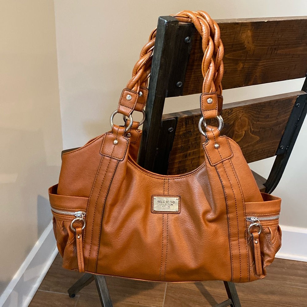 Relic by Fossil Brown Faux Leather Bag